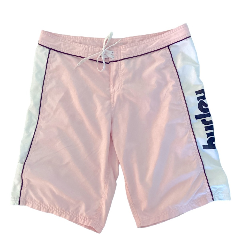 Hurley womens board shorts swim boardshorts pink/white size 9